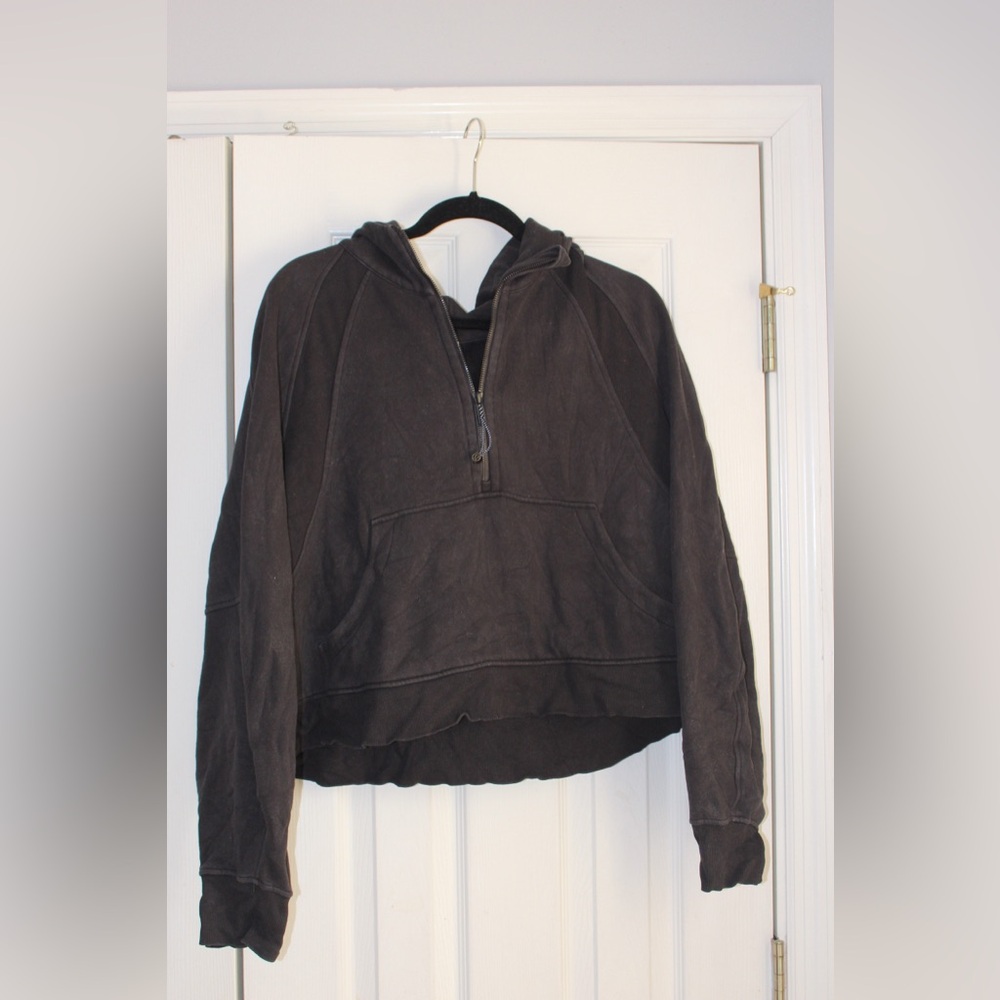 Lululemon Black Scuba Half-Zip Hoodie Sweatshirt